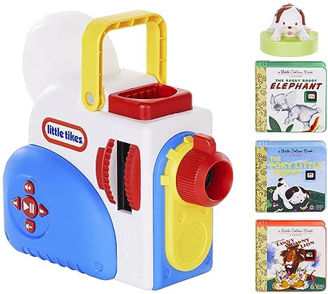 Little Tikes Story Dream Machine de démarrage Storytime, livres, Little Golden Book, jeu audio, personnage Poky Little Chiot, veilleuse, jouet cadeau pour tout-petits et enfants, filles, garçons à