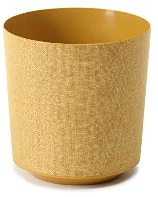Lamela GAMA Flowerpot Herb Plant Flower pot Planter | Ø 19 cm | Holder Balcony Garden Container | Textil collection Patented technology !!! (Mustard Fabric)