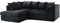 New Fabric Corner Sofa Black | Soft Jumbo Cord 3-4 Seater Corner Sofa (Black, Left Hand Facing)