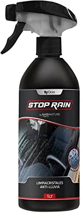 RcOcio Stop Rain | Idrorepellente vetri auto | 1000 ml repellente pioggia trattamento vetro auto antipioggia prodotto per scivolamento gocce antipioggia auto antipioggia parabrezza vetri auto 1litro