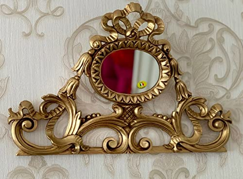 Generisch Wandspiegel Wandrelief Barock 30x48cm Wanddekoration Wand/Flurspiegel Wandaplik Wandstatue C1522 (Gold)