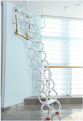 robust Dachbodenleitern Klappbare Dachbodentreppe Wandhalterung Klappbare Dachbodentreppe Herunterziehbare Dachbodenleiter Einfach zu installierende Deckenleitern klassisch