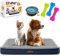 Lovpet® Hundebett orthopädisches Hundekissen Hundekorb Cookie, Inkl. Napf + 3X Kauknochen, Hundesofa für Kleine, Mittelgroße & Große Hunde, Bezug abnehmbar und waschbar, XL 112x81x7,6cm Navyblau