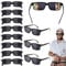 CLIUNT Detektiv brille kinder, 12 Stück Agent Brille, Polizei Geheimagent Sonnenbrille, Rückansicht Detektiv Brille, für Kinder und Erwachsene Abschlussfeiertage Geburtstagsfeier, Schwarz