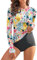 WOWENY Camiseta de natación de Manga Larga para Mujer, con Cremallera 1/4, protección Solar, Traje de baño, Camiseta de Surf, Camiseta de Playa, Chaleco de natación, FC, S