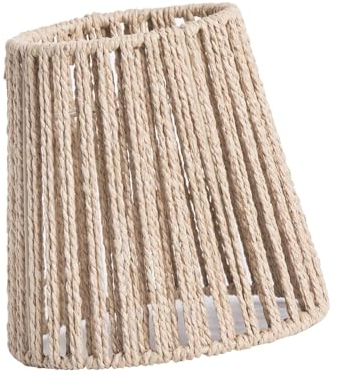 ＡＷＨＡＯ Retro-Hängelampenschirm Geflochtener Rattan Hängelampenschirm Deckenleuchte Kronleuchter Abdeckung für Hotel Home Küche Wohnzimmer, Stil B