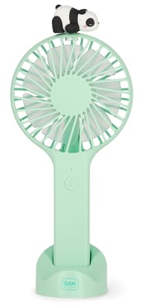 Legami - Mini Ventilatore Portatile Ricaricabile, Mini Fan, Ventilatore Panda Piccolo Tascabile a 3 Velocità, USB Ricaricabile, 6 x 21,5 x 6,6 cm, Panda