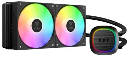 GAMDIAS AURA GL240 V2 sistema di raffreddamento per computer Processore Raffreddatore di liquidi tutto in uno 12 cm Nero (AURA GL240 V2 ARGB LIQUID COOLER BLACK)