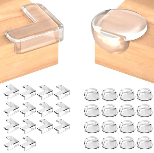 Wantli Protector Esquinas Bebe,Protecciones Cobertura, 30x Esquineras Protectoras Bebe, Anticolisión Tira para Seguridad Bebés Y Niños, Protector Esquinas Muebles, Protector Esquinas