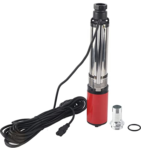 DC-Tiefbrunnenpumpe mit Großem Durchfluss und Hohem Hub und Schwimmendem Laufrad aus Messingmotor für Batterie-Solar, Schwimmendes Laufrad, Effizient,