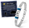 FANCIBAND Fete Des Peres Cadeau Papa Bracelet Homme Acier Inoxydable, Papa Bracelets en L'arbre de Vie, Cadeau Homme Idée Cadeau pour la Fête Des Pères Anniversaire Noël Thanksgiving
