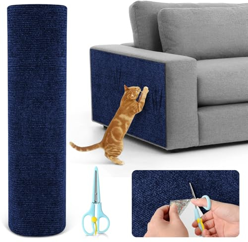 Kratzmatte Katze Selbstklebend, Kratzschutz Sofa Katze, Kratzfolie Katzen Selbstklebend, Kratzfolie Katzen Selbstklebend, Kratzschutz Wand für Türen Anti Kratz Folie 2m x 40cm