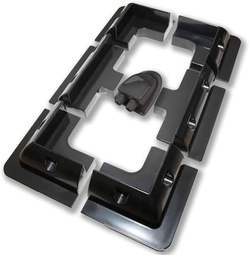 QeeHeng Supports de montage en ABS pour panneau solaire sans perçage avec presse-étoupe pour camping-car, bateaux, caravanes, véhicules, camping-cars, abris de jardin
