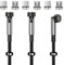 NetDot Gen12 Nylon Tressé Câble Magnétique de Charge Rapide et Transfert de Données avec LED Compatible Micro-USB & USB-C Téléphones (2m/3 pack noir)