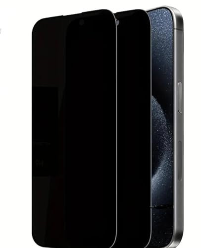 2-Pack Privacy Screen Protector Tempered Glass for iPhone 11/12/13/14/15 Series, Pro/Pro Max/Plus and iPhone 7/8 Plus/X/XR/XS Max (iPhone 14)