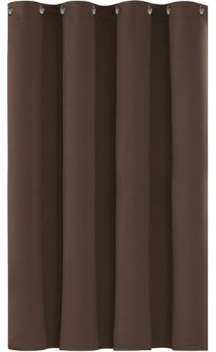 Lärmschutzvorhang 1 Stück, 95 x 105 cm Schöner Weicher, Sichtschutz Gardinen Modern Schlaufenschal, Raumteiler Blickdicht Waschbar, in Vielen Farben Und Größen, Braun