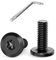 Dayalo Lot de 20 vis M4 x 10 à tête plate Torx en acier inoxydable A2 V2A, filetage complet, oxyde noir, avec clé Torx