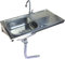 Lavello A Parete,Lavello Cucina 1 Vasca in Acciaio Inox,Lavandino da Esterno,Lavatoio da Giardino con Montaggio A Parete,Lavabo Bagno Sospeso,Lavelli Commerciale con Rubinetto