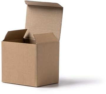 PAQUETE 20 UNIDADES Cajas de regalo para tazas 12x10,6x9 cm. Cajas con tamaño ideal para tazas de cartón corrugado acado Kraft con tapas