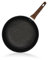Non-Stick Copper Frying Pan with Wooden Handles (28cm) Suitable for Induction, Electric and Gas Hobs | Stone Frying Pan | Anti-Scratch Pans