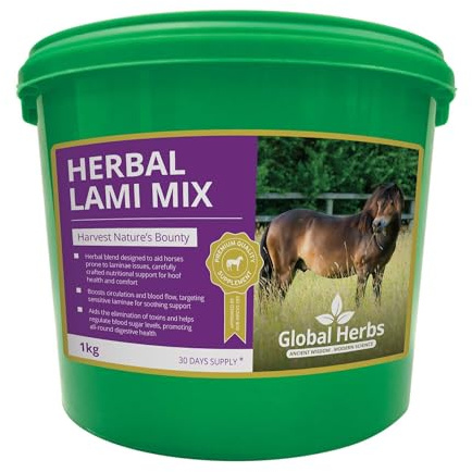 Global Herbs Herbal Lami Mix Equine Laminitis & Metabolic Support Herbal Blend 1kg