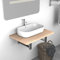 AJJHUUKI Muebles de exterior, estante de pared para lavabo de roble, 60 x 40 x 16,3 cm, muebles