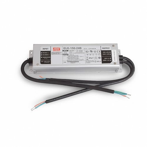 MW MEAN WELL ELG-150-24B-3Y Netzteil Trafo SNT 24 V/DC/0-6.25 A/ 150W IP67 Transformator für Beleuchtung