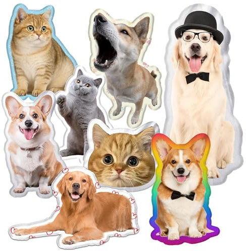 Kissen Personalisiert Kissen mit Foto Bedrucken Lassen, 3D Gesicht Kissen Personalisiert 25/30/35/40/45 cm, Lustige FOTOGESCHENK Für Freundin Freunde Freund, Geburtstag, Jahrestag (mit Füllung)