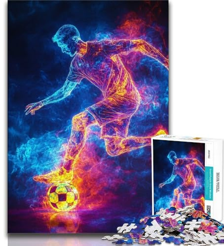 Fußball-Sport-Puzzle mit 1000 Teilen für Erwachsene und Jugendliche, Mustermontage, Spaß bei Aktivitäten zu Hause, Geburtstagsgeschenk, Reisegeschenke (38x26cm)