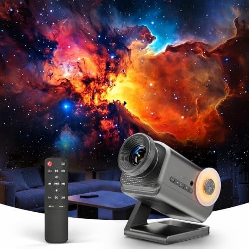 Dnenellr Proiettore Stelle Soffitto 3D Galaxy HD, Planetario Proiettore Professionale con Altoparlante Bluetooth, 60 Temi, Lampada Aurora Boreale per Camera Bambini e Adulti Regalo (Grigio argento)