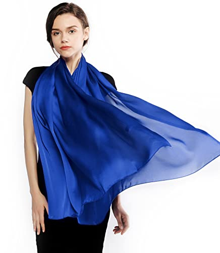 RIIQIICHY Stola Damen Festlich Fur Abendkleid Chiffon Navyblau Schals Tücher Halstuch Sommer Schultertuch Stola Hochzeit