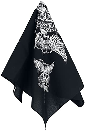 Bandana (Unisex) Skull & Wings (Nero) 55 cm x 55 cm