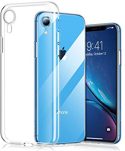 Top4pc Coque pour iPhone XR 6.1, Apple iPhone XR Case, Ultra Transparente, Ultra Fine, Silicone en Gel TPU Souple, Coque de Protection, Absorption de Choc, Antichoc