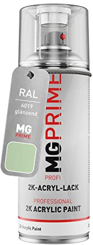 RAL 6019 Vert blanc / Pastel green brillant, bombe de peinture acrylique 2K | bombe aérosol 400 ml, à séchage rapide