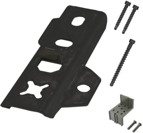 DILA 2 Universal Terrassenverbinder-Set Terrassenbefestigung Edelstahl SCHWARZ inklusiv Schrauben 17 mm für Dielen 19-23 mm (200 Stück)