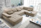 Froschkönig24 Wayne Wohnlandschaft 340x240 cm U-Sofa Couch Ecksofa Sand (Beige)