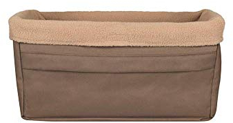 PetSafe Happy Ride Booster Seat - Dog Booster Seat for Cars, Trucks and 4X4s - Easy-to-Adjust Strap - Durable Fleece Liner is Machine-washable and Easy to Clean - Brown - Up To 5.4 kg