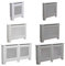 AVC Designs Kensington Radiator Cover Modern MDF Wood White Grey Cross Pattern Living Room Bedroom Hallway Cabinet (Medium Grey)