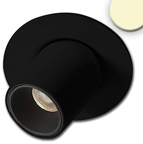 LED Einbauleuchte Pipe MiniAMP, 3W, 24V DC, warmweiß, drehbar und schwenkbar, dimmbar, Schwarz