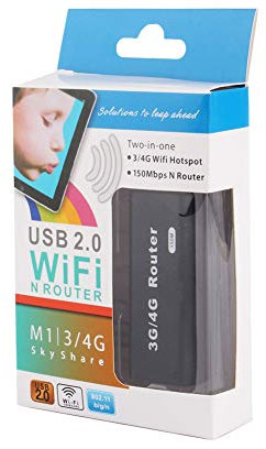 Goshyda Mini Wifi Router, WiFi Wlan Hotspot USB Wireless Router Compatible with Mac, iOS,