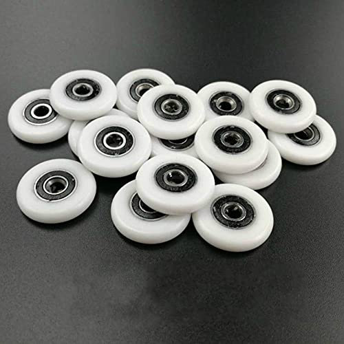 AFUDER 8pcs Puerta de baño Corredera Pasillo Puerta de Ducha Rodillo Diámetro Exterior 19mm / 20mm / 22mm / 23mm / 25mm / 27mm Diámetro del rodamiento 5mm