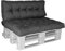 Palettenkissen Palettenauflage Palettensofa Euro Palettenpolster Kissen Europalleten Garten Sitzkissen Rückenkissen Palettenmöbel Schaumstoffflocken MH-DA-03 Dunkelgrau Rückenkissen 120x40x10/20 cm