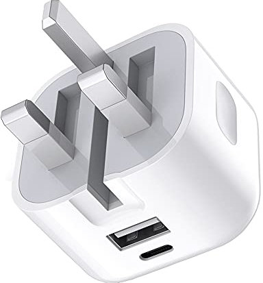 20W Dual Ports USB Type C PD Fast Charger, Foldable Plug for iPad Air 11 2025 /Air 13 2025/iPad 2025/iPad Mini 2024/Air 11 2024/Air 13 2024/Pro 11 2024/Pro 13 2024/Air 2022/Mini 6/iPad 2022