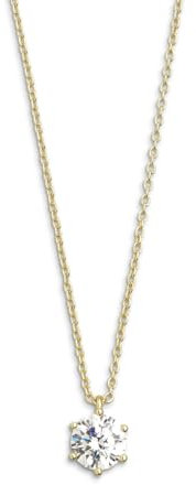 XENOX XS7175G Damen Collier Sterling-Silber 925 Gold weiß Zirkonia 45 cm
