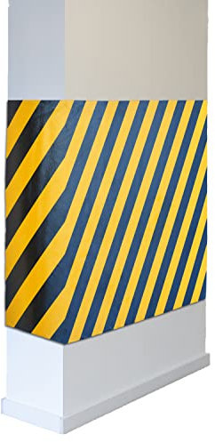 PARKING FACIL | Protector de Columnas de Garaje | Color Amarillo y Negro | Longitud 100 cm| Altura 70 cm | Espesor: 2 cm | Protección para Parking | Fácil Instalación con Autoadhesivo