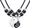 Feilok 2 Stück Herren Halskette aus Edelstahl Halsband Kette mit Tai Chi Drachen Anhänger Geschenk für für Paar Herren