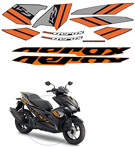 Für Yamaha AEROX 155 2019 Model Full Set Aufkleber Aufkleber Motorrad Modifiziertes Fahrzeug Verzieren Schützen PVC-Aufkleber (Color : 1)