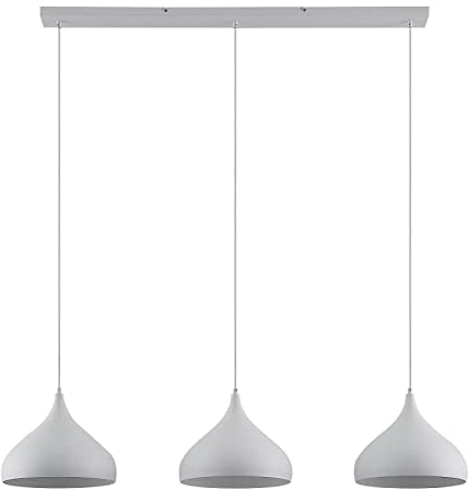 Lindby Pendelleuchte Elamira (Modern) in Weiß aus Metall (3 flammig, E27) - Deckenlampe Esstischlampe Hängelampe Hängeleuchte Wohnzimmerleuchte