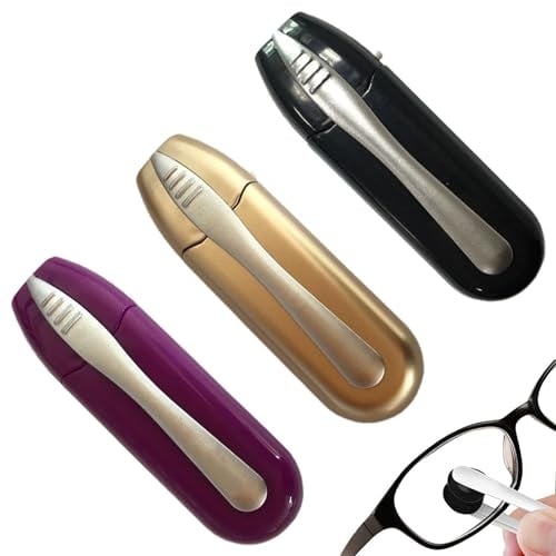 3 Pcs Eyeglass Cleaners Portable Glasses Lens Cleaners Multifunctional Spectacles Cleaner Brushes for Glasses Spectacles Sunglasses Reading Glasses