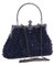 Egurs Handtasche 20er Jahre Stil Damen Vintage Perlen Abendtasche Clutch Handtasche Schultertasche Elegant Umhängetasche Hand-Tasche Geldbeutel für Hochzeit Braut Abschlussball Party blau